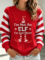 Vintage Striped Fun Crew Neck Long Sleeve Sweatshirt