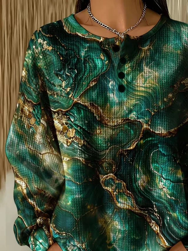 Abstract Artistic Trendy Crew Neck Long Sleeve Sweatshirt