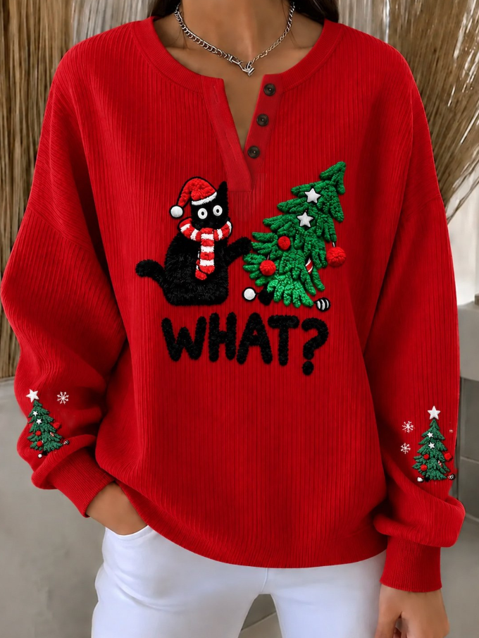 Women Christmas Tree Elegant Casual Sweatshirt