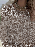 Casual Vintage Floral Crew Neck Long Sleeve T-shirt