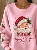 Casual Santa Claus Crew Neck Long Sleeve Sweatshirt