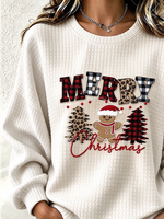 Vintage Festive Christmas Cozy Crew Neck Long Sleeve Sweatshirt