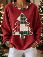 Creative Women's Christmas Themed Art Print Casual Sweatshirt
