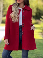 Solid Color Lapel Woolen Jacket
