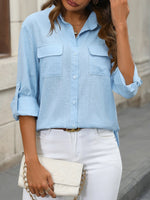 Cotton Linen Long Sleeve Embroidery Casual Blouse