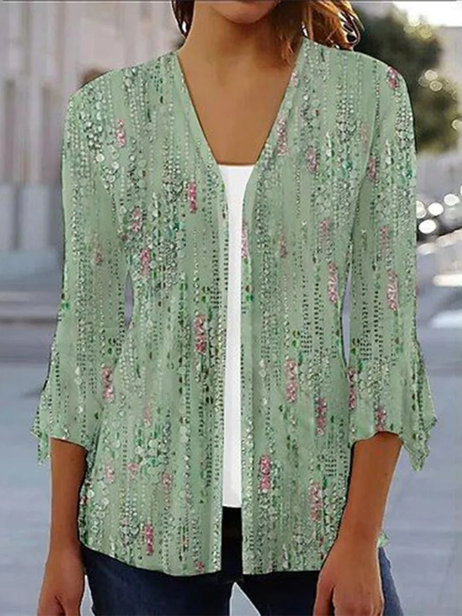 Random Print Loose Kimono