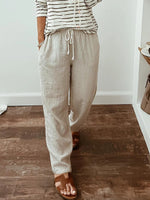 Cotton & Linen Casual Loose Plain Pants