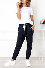 Women's Solid Color with Pockets Casual Sporty Pants