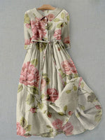 Women's Casual Spring Summer Floral Print Dress