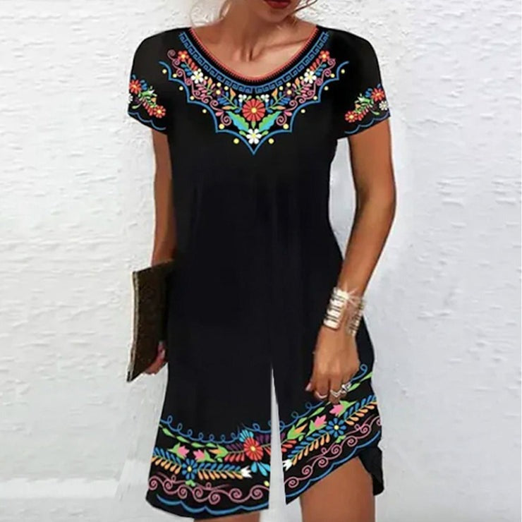 Classy Print Short Sleeve Jumpsuit