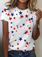 Classy Round Neck Short Sleeve Tops