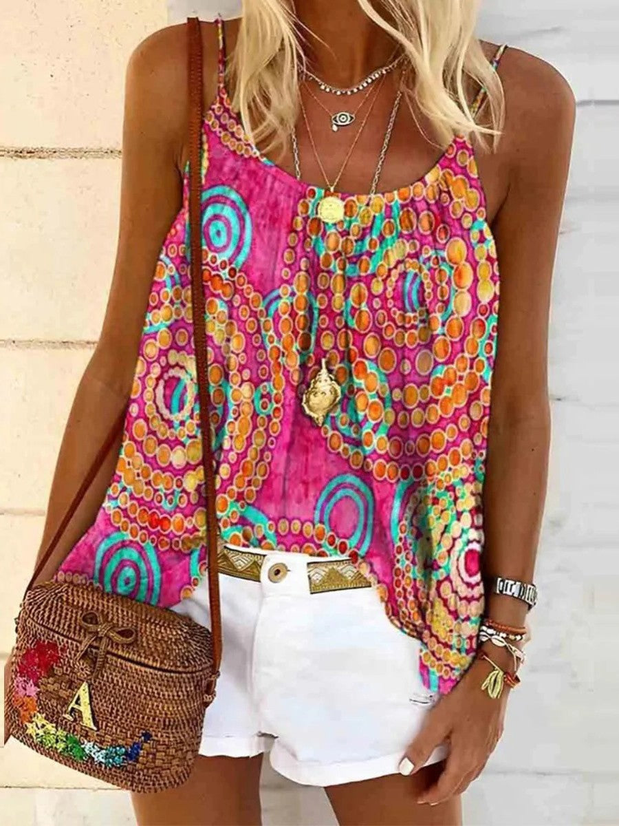 Pink Sleeveless Tops