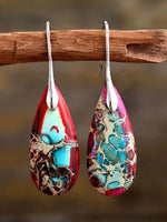 Bohemian Vintage Teardrop Stone Dangle Earrings