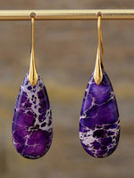 Bohemian Vintage Teardrop Stone Dangle Earrings