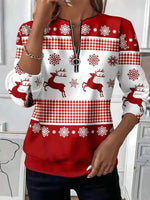 Lässiges Weihnachts-Langarm-Sweatshirt 
