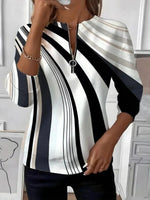 Vintage Black and White Stripes Long Sleeve Sweatshirt