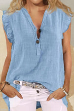 Plain V Neck Sleeveless Casual Tank Top