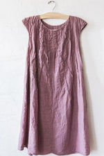Light Purple Round Neck Sleeveless Casual Loose Dress