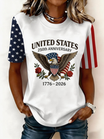 Women's United States 250th Anniversary Eagle Graphic Crew Neck T-Shirt