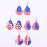 American Flag Teardrop Acrylic Dangle Earrings