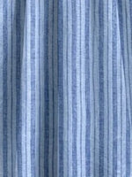Women V Neck Three Quarter Sleeve Striped A-Line Midi Dress