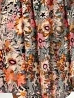 Women Floral Summer Dress V Neck Short Sleeve A-Line Dress