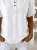 Vintage Plain Crew Neck Short Sleeve T-shirt