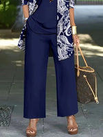 Women Paisley Printing Matching Outfit Daily Long Sleeve Casual Spring/Fall Multi-Piece Set Matching Set
