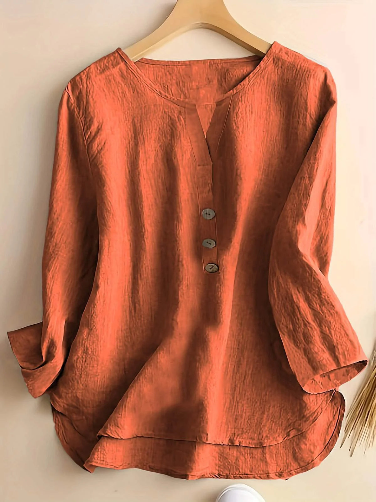 Stylish V NeckButtons Going Out Casual Shirt