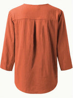 Stylish V NeckButtons Going Out Casual Shirt