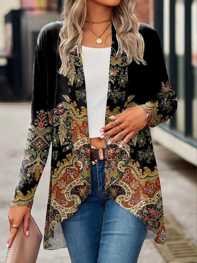 Ethnic Long Sleeves Medium Elasticity Loose Kimono