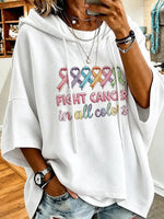 Casual Hoodie Text Letters Hoodie