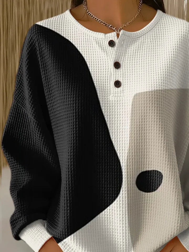 Casual Crew Neck Abstract Sweatshirt Printing