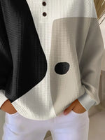 Casual Crew Neck Abstract Sweatshirt Printing