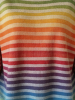 Gradient Rainbow Stripe Crew Neck Long Sleeve Casual Sweatshirt