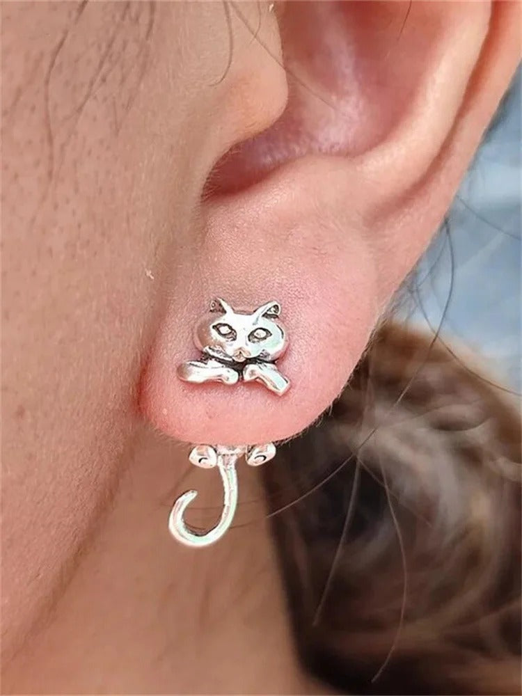 Kreative Ohrstecker mit Katzenmotiv