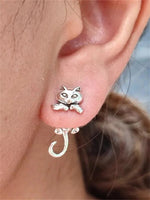 Kreative Ohrstecker mit Katzenmotiv