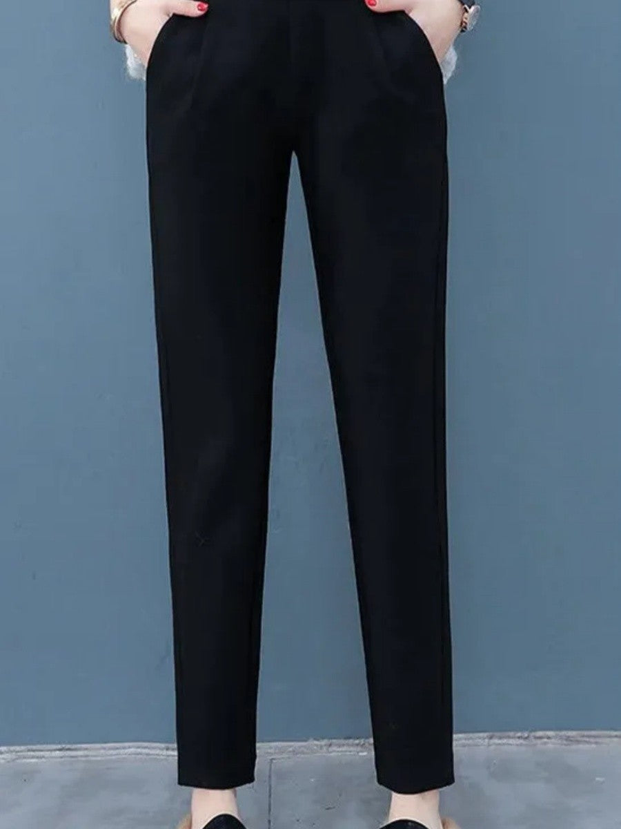 Plain Wool Comfy Pants