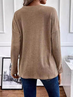 Minimalist Solid Color Casual Sweatshirt