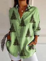 Holiday Themed Vintage Blouse