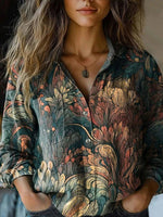 Relaxed Vintage Casual Blouse