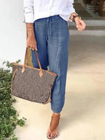 Casual Solid Color Trousers