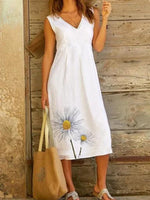 Casual Floral V-Neck Sundress