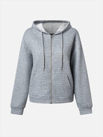 Plain Zipper Hoodie Casual Jacket