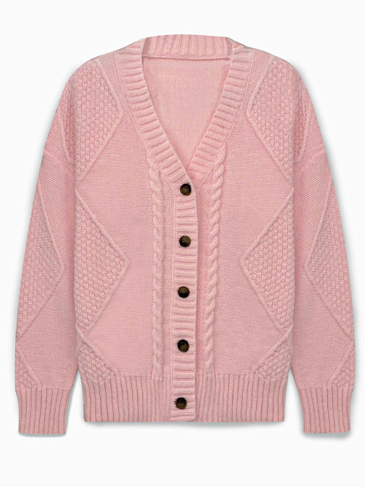 Casual Plain Warm Knitted Cardigan