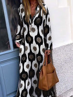 Striped Hoodie Long Sleeve Comfy Casual Maxi Dress