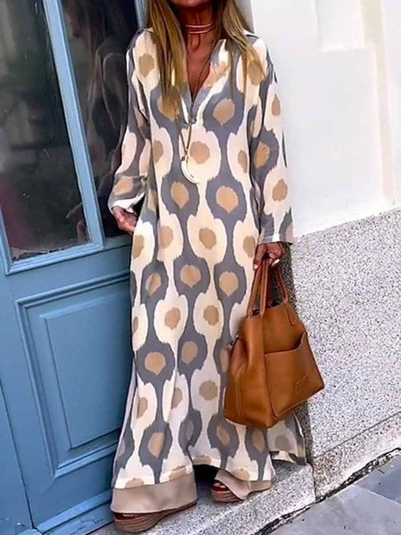 Striped Hoodie Long Sleeve Comfy Casual Maxi Dress