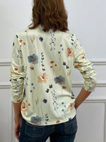 Casual Floral Print Crew Neck Long Sleeve Daily Loose Blouse