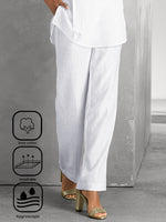 Plain Casual Pocket Stitching Loose Pants