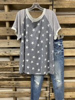 American Independence Day Stars And Stripes Printed Short Sleeve T-shirt